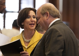 Rep. Lois Kolkhorst smiling after adjournment of House on June 15th, 2011