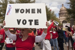 March 6th, 2012: Protest against Texas lawmakers decision regarding changed to the  the Women's Health Program. the federal government is expected to cut funding for the program because Texas improperly excluded Planned Parenthood from its list of providers