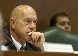 Sen. John Whitmire D-Houston listens during an October 4th, 2011 business and commerce committee meeting.